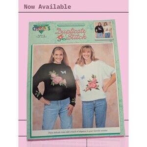 Duplicate 50101 Cabbage Rose Cross Stitch Patterns Color Charts Hobby Leaflet